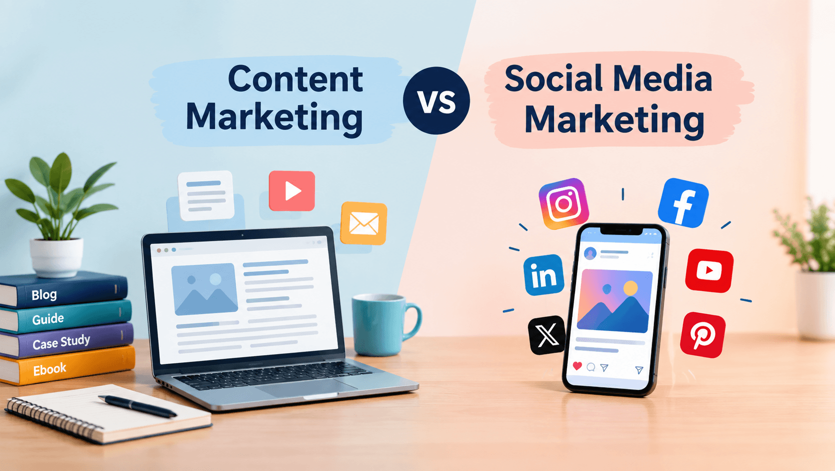 Content Marketing vs Social Media Marketing: Key Differences